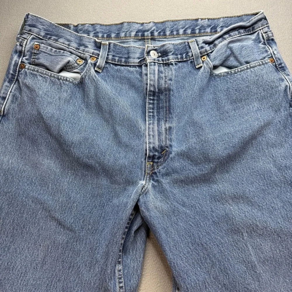 Levis 550 Jeans Relaxed Fit 40x32 (FIT 39x30) Blue Denim Classic Cotton Casual